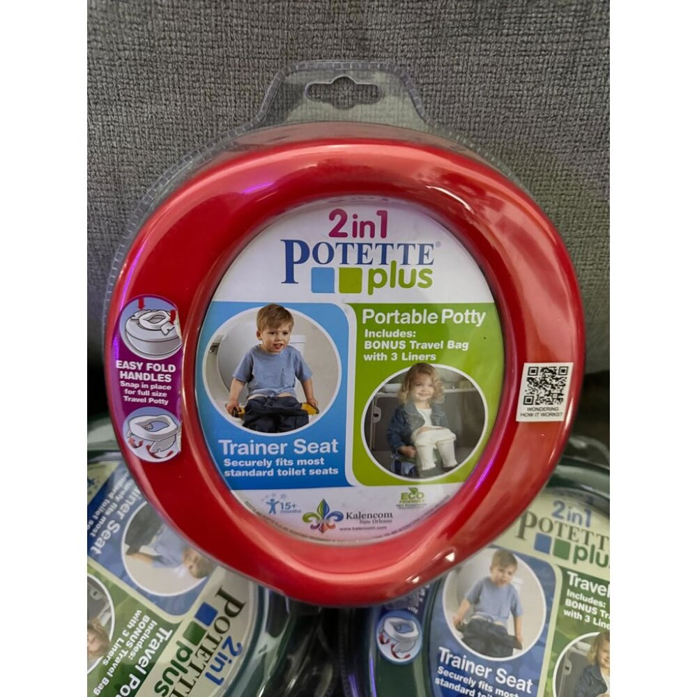 Kalencom Potette Plus 2-in-1 Travel Potty and Trainer Seat - Red